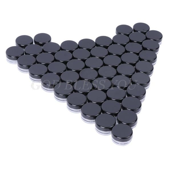 

50pcs make up jar cosmetic sample empty container plastic round lid small bottle drop bbymcg