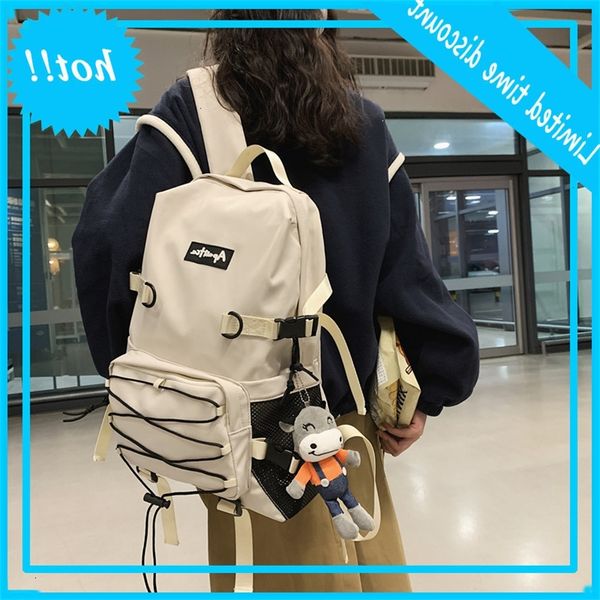 

yuansufeng backpack 2020 new fashion cool couple student schoolbag versatile leisure frock travel bag
