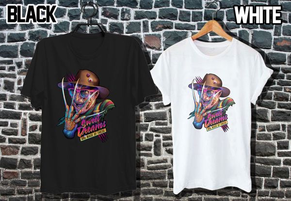 

dream freddy krueger 80's cult film horror cotton black&white 3 cartoon men new fashion hoodie designers t shirts sweatshirt