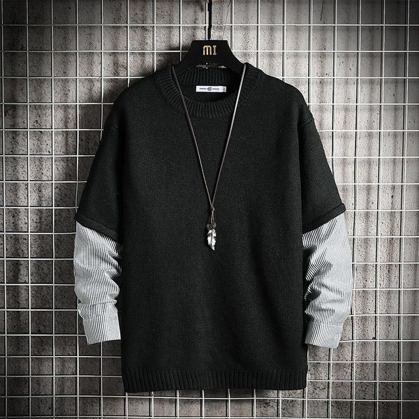 

2021 new men's blouses spring autumn clothes pull oversize -4xl 5xl pullovers style 5e5s, White;black