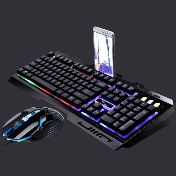 

chasing leopard g700 usb rgb backlight wired optical gaming mouse and keyboard set keyboard cable length 135m mouse cable length 13m