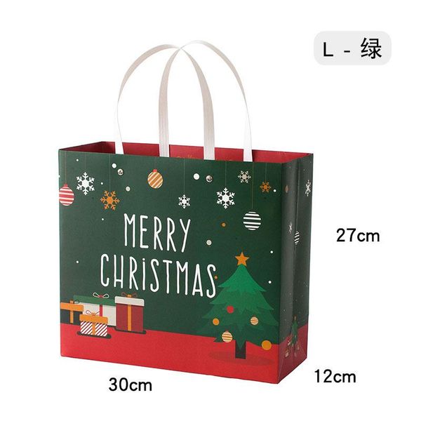 

lbsisi life 5pcs merry christmas protable paper box new year gift supplies red green close storage thicken party event favor wmtnnn