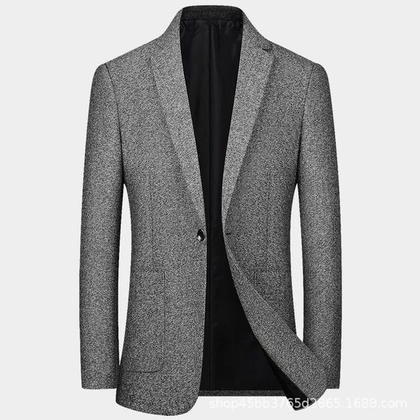 

men's suits & blazers 2021 men's casual non-iron suit herringbone pattern autumn loose fashion blazer1, White;black