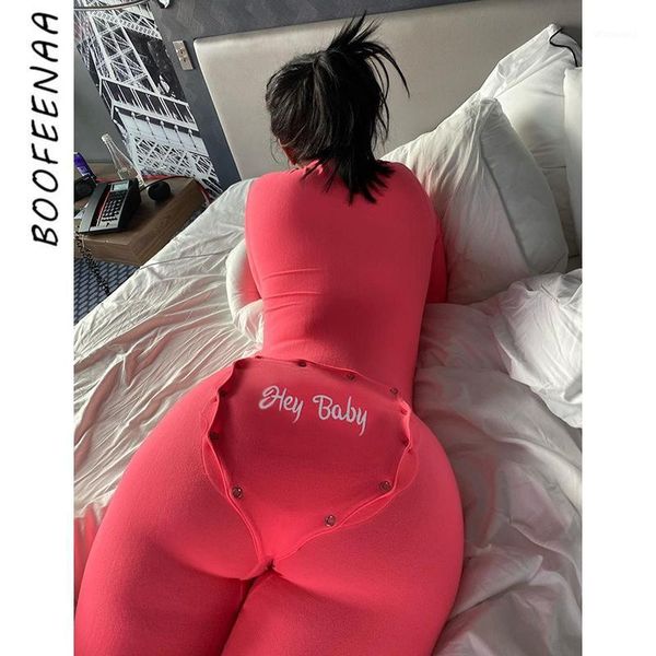 

boofeenaa button v neck long sleeve jumpsuit fall clothes for women 2020 fashion one piece outfit pajama rompers c68-dz281, Black;white