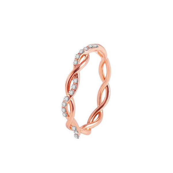 

s997 fashion jewelry women's simple twist ring copper dia sqcmmx queen66, Silver