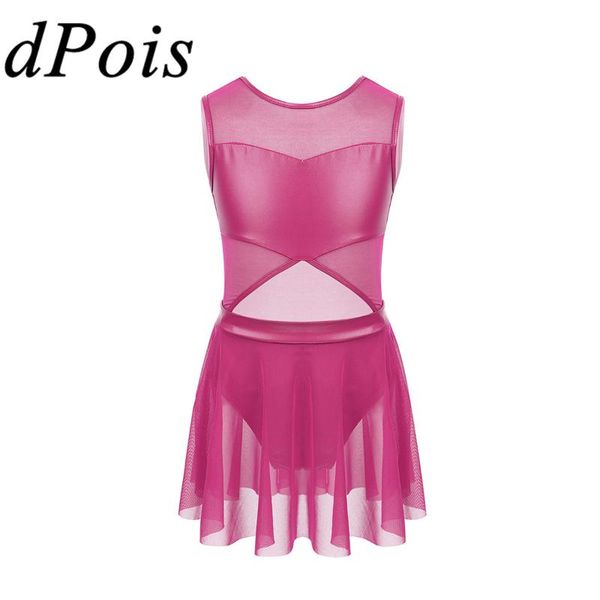 

kids girls mesh tulle skirt for dancing children ballet dance leotards tutu dress rhythmic gymnastics ballerina lyrical costume, Black