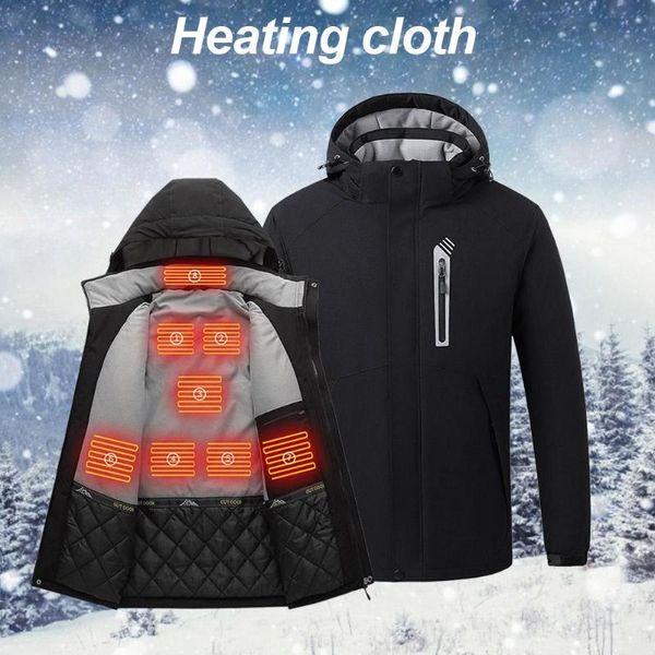 

outdoor t-shirts high quatity couple electric heated vest usb charging heating winter thermal hiking warm hunting jacket coat, Gray;blue