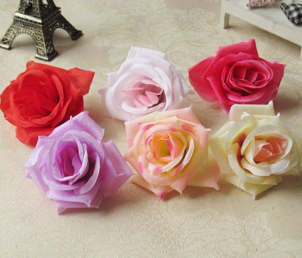

artificial new wholesale silk flowers big rose ball head brooch wedding decoration flower ju0545
