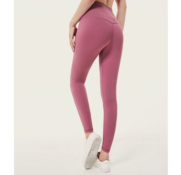 

yoga pants for women highly set elastic gym lu flexible fabric leggings lightweight nude feeling yoga pants fitness wear ladies brand