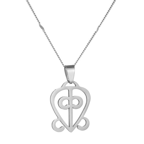 

african adinkra symbol pendant necklace women jewelry, Silver
