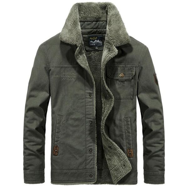 

winter jacket men outwear windbreaker thicken fleece fur coats men's military multi-pocket plus velvet warm size 5xl 6xl jackets x1025, Black;brown