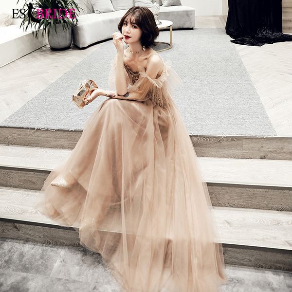 

party women elegant long formal robe de soiree lace appliques evening gowns es2557 prom dresses 2020, Black