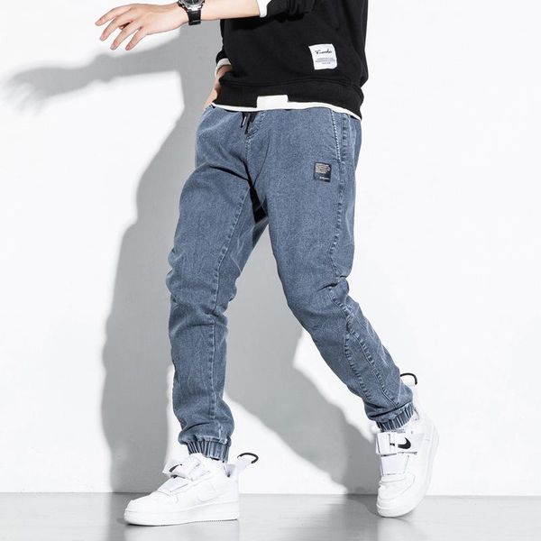 

2020 new men's jeans pants autumn winter fashion casual streetwear plus size cargo pants hip hop sweatpants trousers joggers, Black