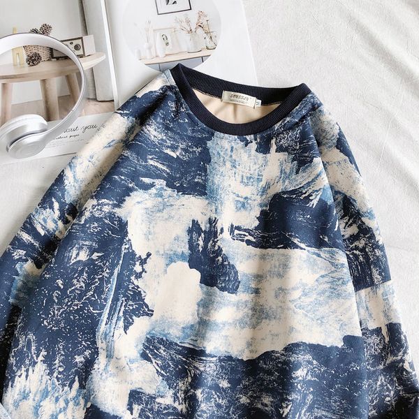 

2021 new privathinker men's casual oversize vintage printed sweatshirts women's chinese style hoodies male fashion clothing zroq, Black