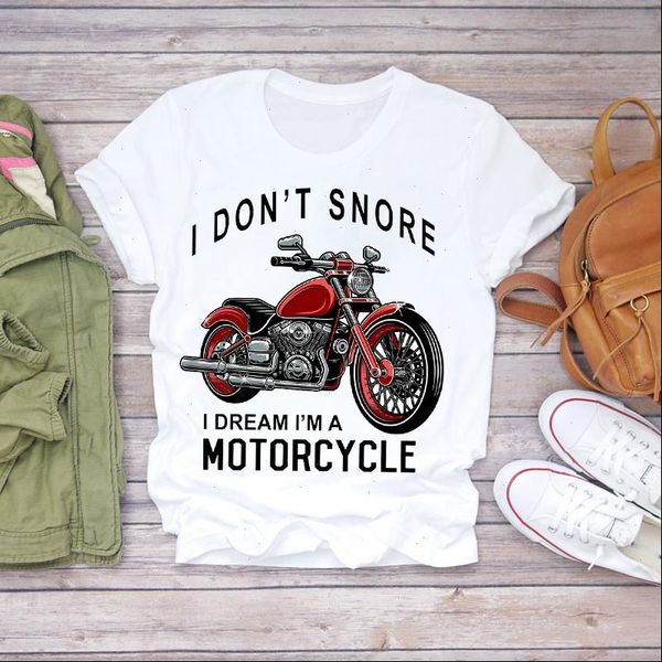 

women 2021 summer motorcycle funny cute printed cartoon lady t shirts t shirt ladies womens graphic female tee t shirt, White