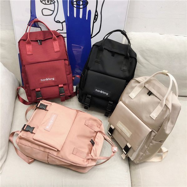 

fashion backpack nylon women backpack fashion teenager school bags large capacity shoulder bag waterproof school backpack female c1023