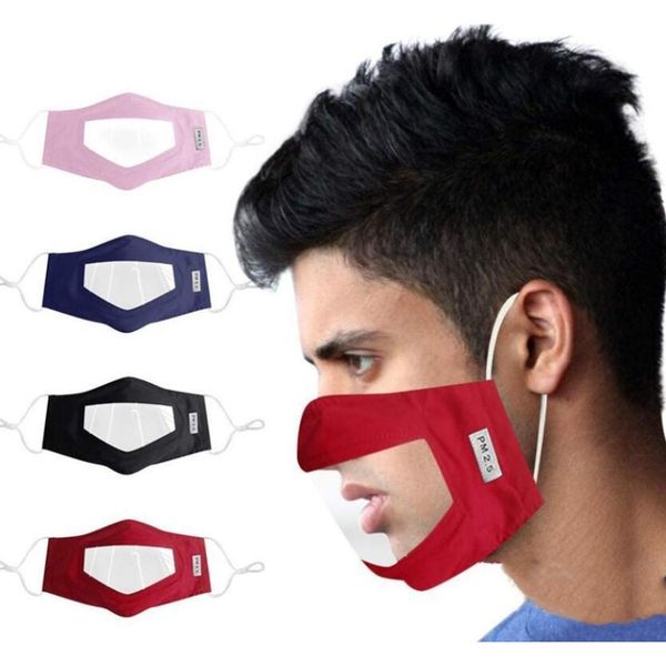 

camouflage deaf mute face mask clear mouth window dustproof mask for deaf lip reading mouth mask with adjus sqcpbd pp2006