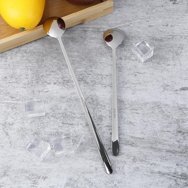 

1pcs stainless steel long handled coffee spoon ice dessert tea spoon for picnic flatware kitchen accessories h sqceft