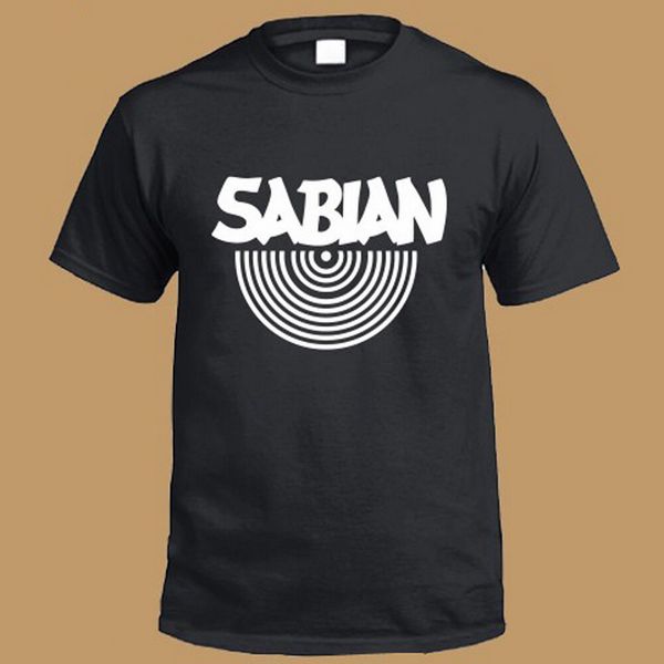 

new sabian cymbals drums logo men's black t-shirt size s to 3xl tee shirt loose size sport hooded sweatshirt hoodie