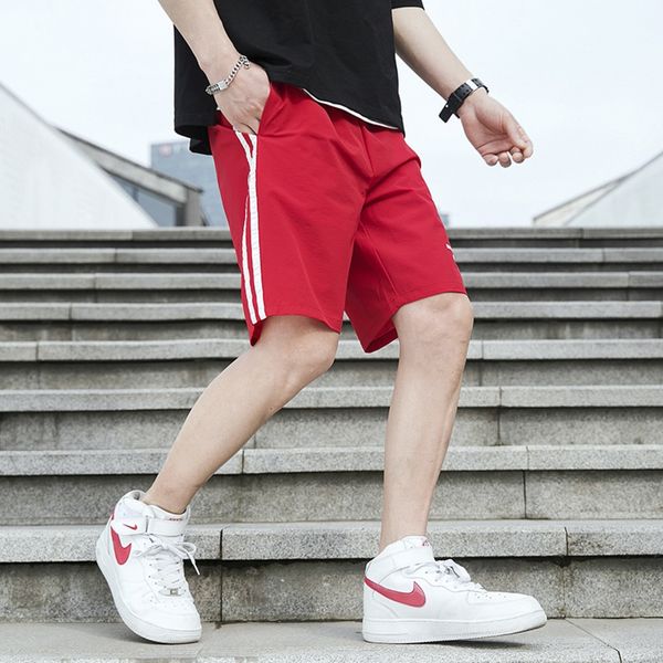

summer new men's loose casual shorts 2020 pants shorts beach pantskorean fashion trend five point beach pants for men njjv6, Blue