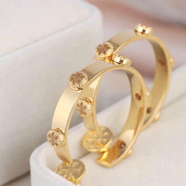 

rea 18k gold plated gold huggie hoop earrings brand gold button fashion earrings without box, Golden;silver