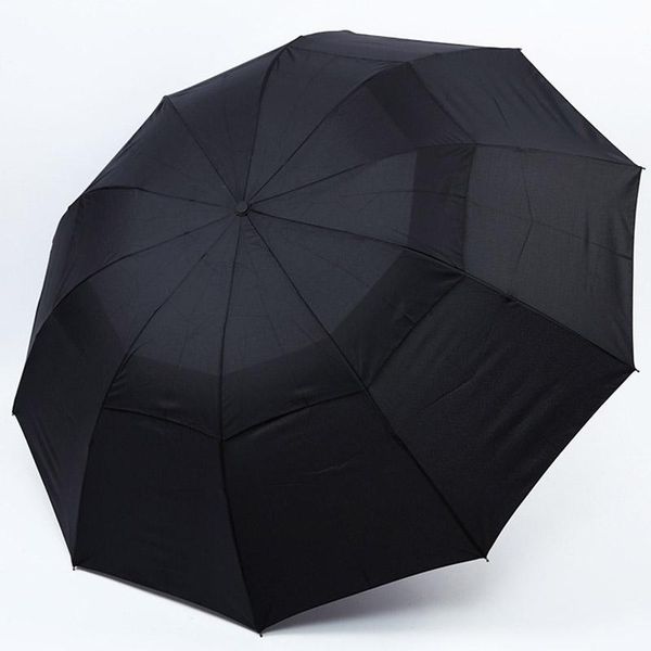 

120cm women rain umbrella men large 10 bones 3 folding sunny double layer parasol windproof big quality umbrella yxllsy loveshop01