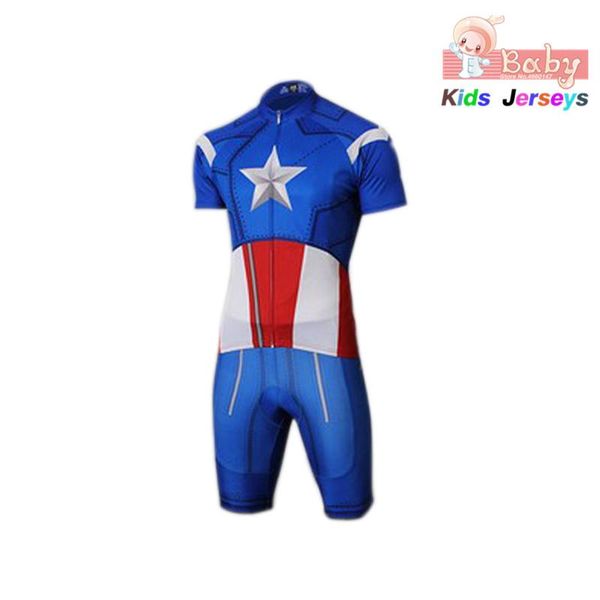 

kids summer spider man cycling jersey wear short sleeves cycling set boys bike clothing girl clothing sports suit, Black;blue