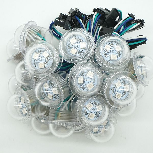 DC12V 26mm LED Piksel Işık Modülü 5050 SMD RGB Cips Su Geçirmez IP68 Yuvarlak 3 Puan Ile IC UCS1903 / WS2811