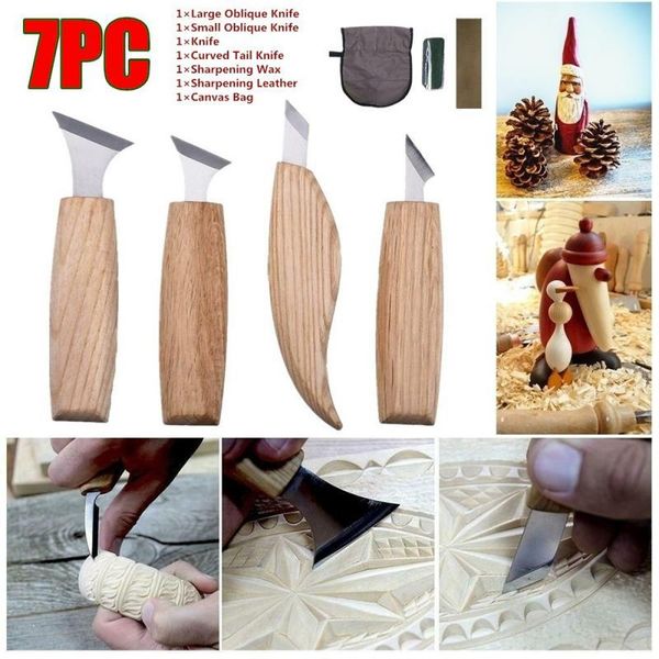 

7pcs woodcarving cutter set diy hand chisel wood carving tools chip knives woodworking hand tools wood carving set