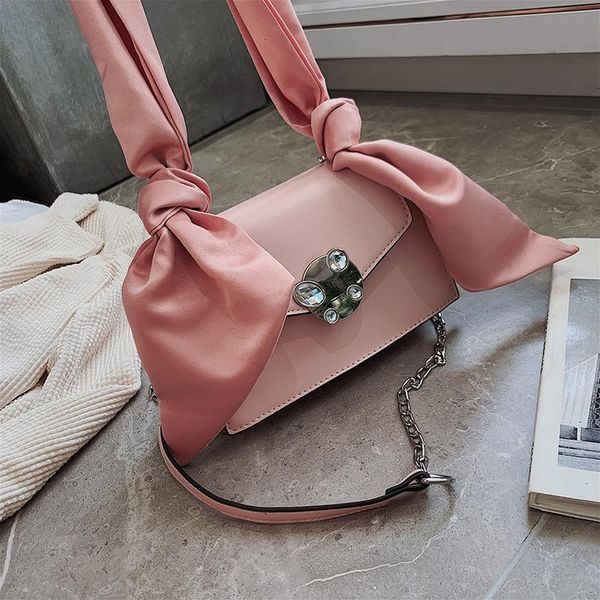 

female crossbody bags for women 2020 pu leather luxury handbags designer ladies ribbons shoulder messenger bag sac