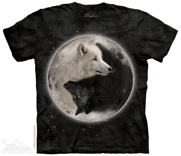

fashion summer style wolves t shirt the mountain white black wolf moon yin yang tee s 3xl 4xl 5xl tee shirt sport hooded sweatshirt hoodie