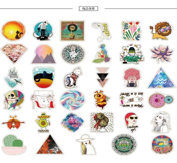 

33pcs vsco девушки наклейки симпатичные водонепроницаемая laptop скейтборд scrapbook чемодан наклейки пакет животных гонки гитара девушка ki