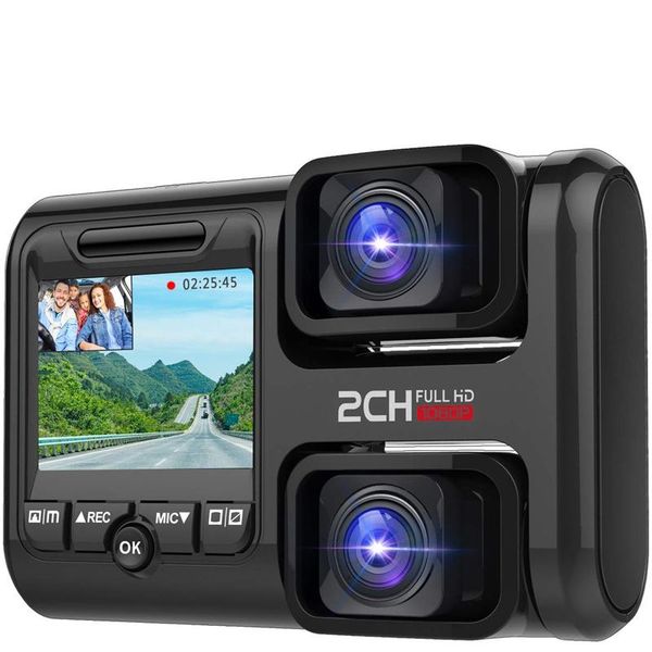 

dual lens 1080p full hd dash cam front and rear camera in-car recorder vehicle-camera dash-cam wifi equipped with gps