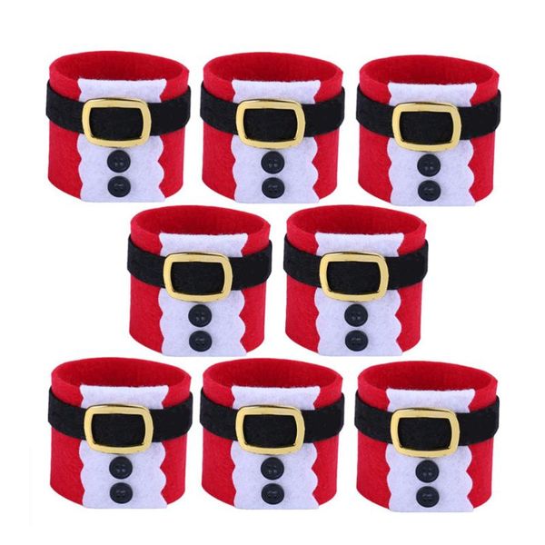 

napkin rings 8pcs christmas belt buckle ring restaurant banquet decor