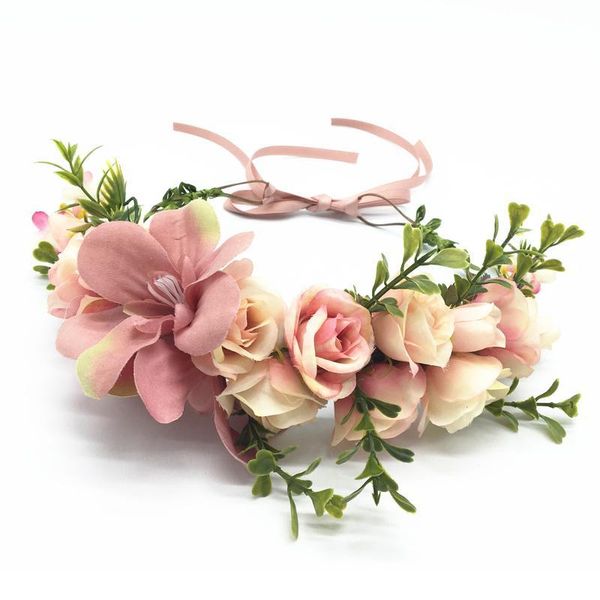 

wedding bride flower wreath headdress jewelry kid party floral garlands bridesmaid headband pgraphy jewelry hair acc qylesc