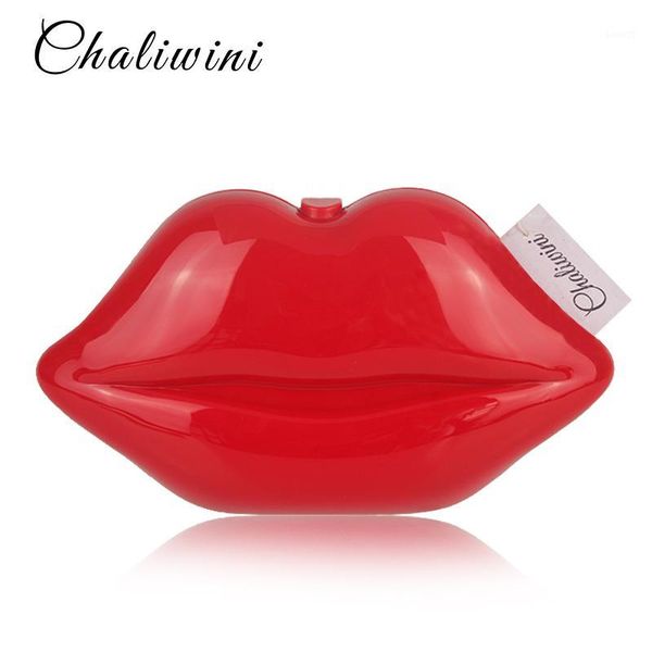 

lip acrylic clutch bag with gold chain handbag crossbody bag for women party evening clutch purse1