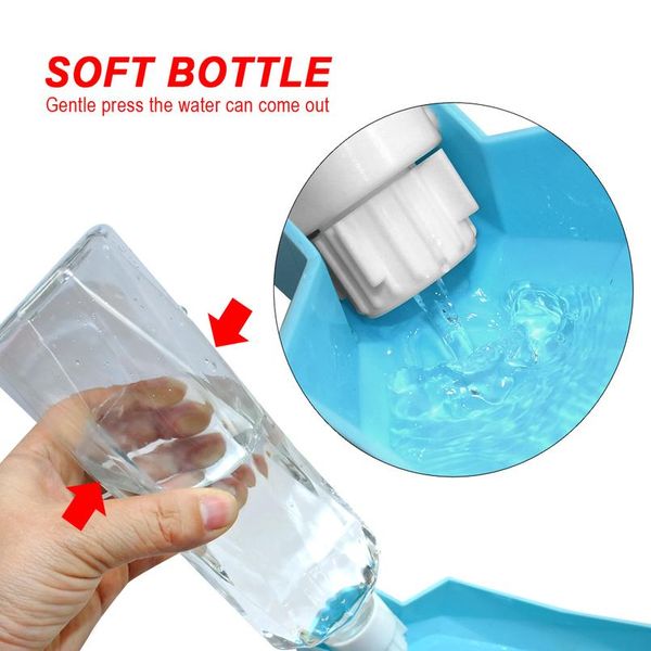 

250ml portable dog water bottle drinking bowls foldable plastic pet puppy water dispenser outdoor travel dog cat wmtbse