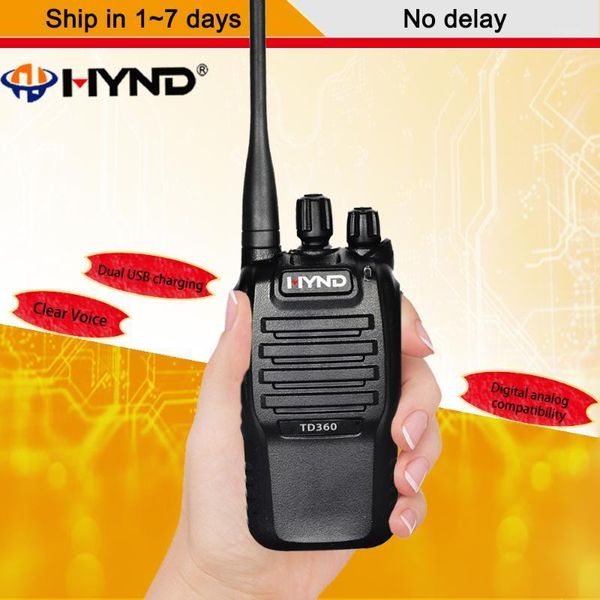 

hynd hc-td360 dmr waterproof ip65 compatible with analog two-way radio 5w digital walkie talkie1