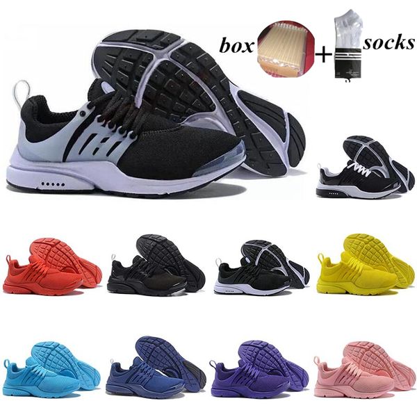 

2021 presto with box running shoes triple black white purple oreo red light blue chaussures breathable women mens trainer sport sneakers