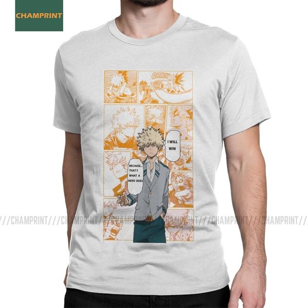 

sport bakugo katsuki boku no hero academia t shirt men cotton t-shirts manga katsuki all might anime tee shirt short sleeve plus size