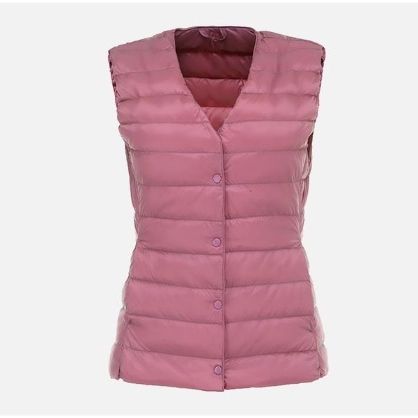 

light weight v-neck down women's vest korean style short vest for women plus size 4xl female vests sleeveless lady streetwear, Black;white