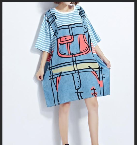 

fake two dress for women striped korean dress loose robe longue femme casual ladies dresses women's summer sundress vestido1, Black;gray