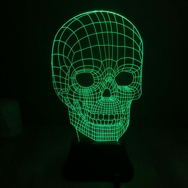 

2021 new bulb 7 colors changing night indoor skull light led g6ox