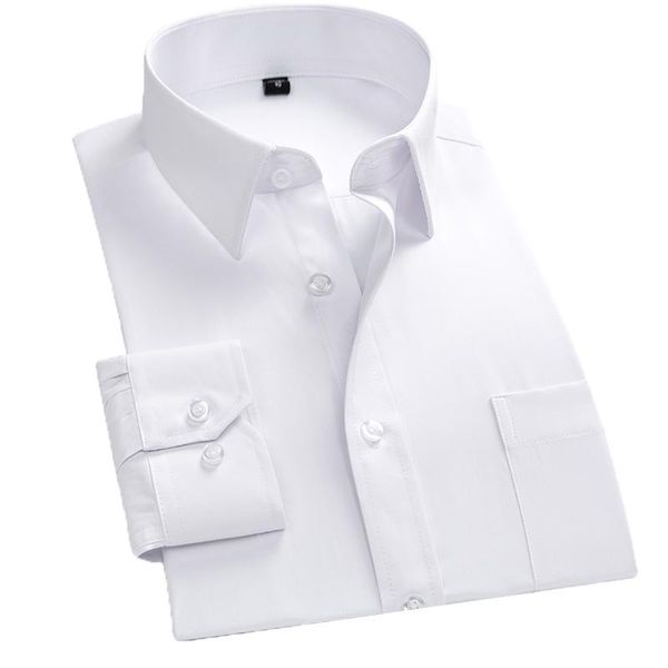 

aoliwen brand 2020 fall classic men's striped formal shirt long sleeve men's business formal office casual shirt, White;black