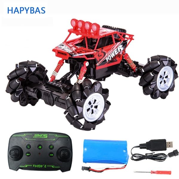 

four-wheel remote control car drive drift 2.4g stunt stucks dancing light music rc car off-road vehicle toy children's gift y200428