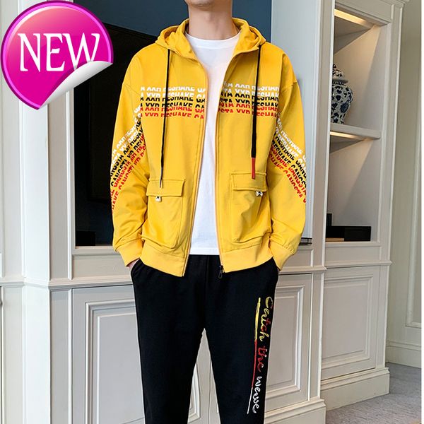 

autumn men's and spring 2020 two sportswear outerwear + pants 1004, Gray