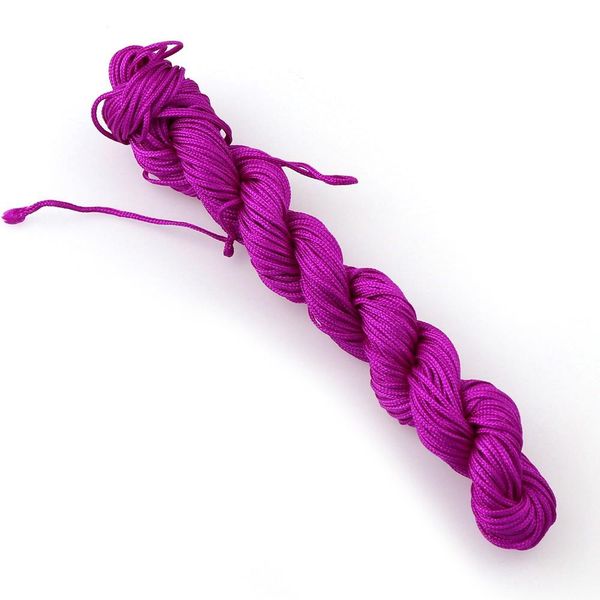 

20m braided macrame silk chinese knot satin nylon cord polyester rope for diy jewelry necklace making beading thread string 1mm h bbywse