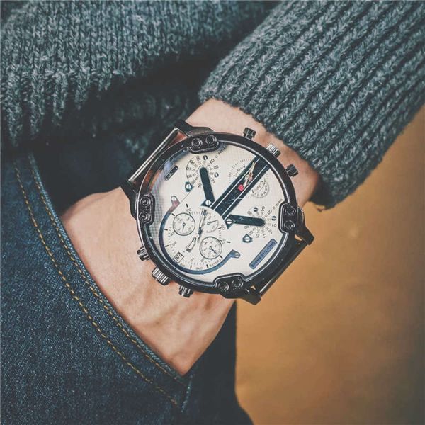 

boys hip hop hip hip hop hop watch men's fashion street punk personality fashion men's watch gold watch, Slivery;brown