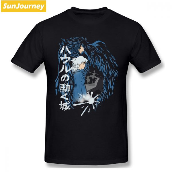 

howls moving castle love men t shirt new style party plus size o-neck cotton short sleeve clothes for men sport hooded sweatshirt hoodie