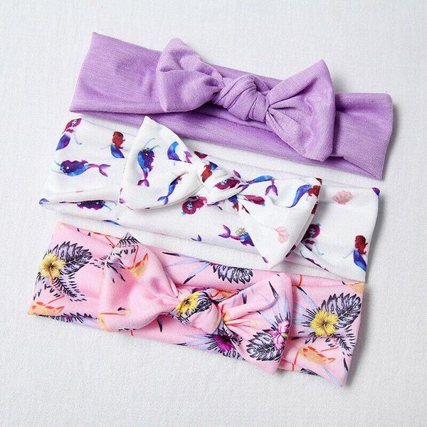 

hair accessories 3 pieces infant born baby girl floral headband set band bandeau fille, Slivery;white